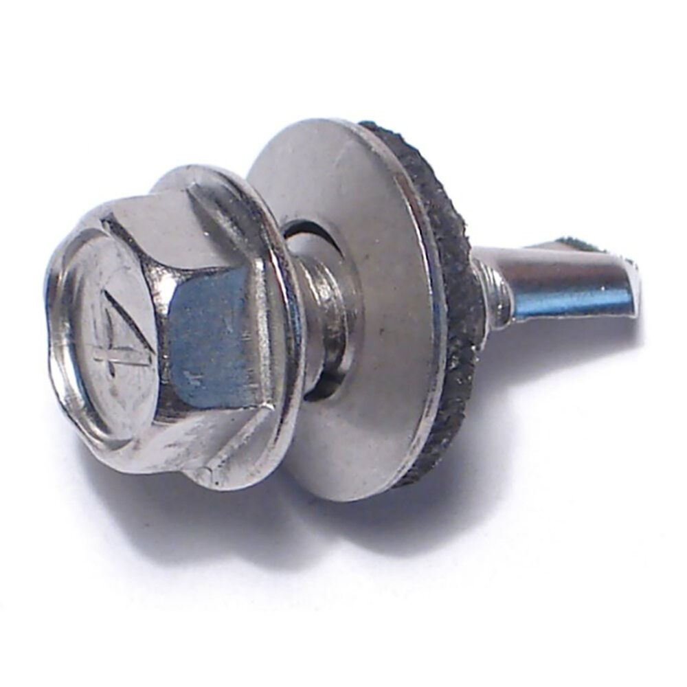 image of #14 x 3/4-Inch Stainless Steel Hex Washer Head Self-Drilling Screw - 1 Count