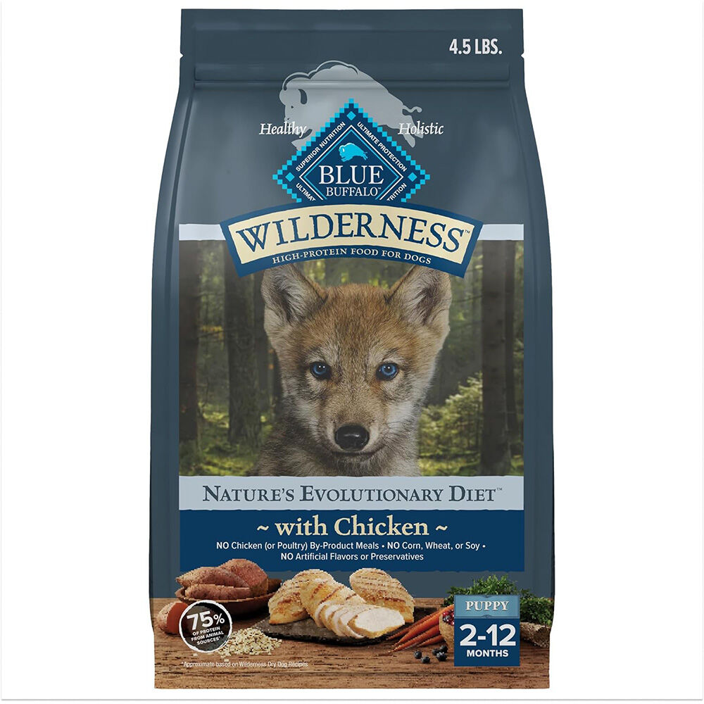 image of BLUE Wilderness Dry Dog Food Chicken For Puppies, 4.5 lbs