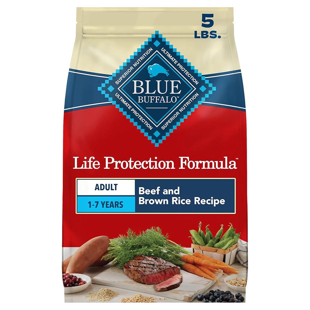 image of BLUE Life Protection Formula Beef and Brown Rice Dry Dog Food
