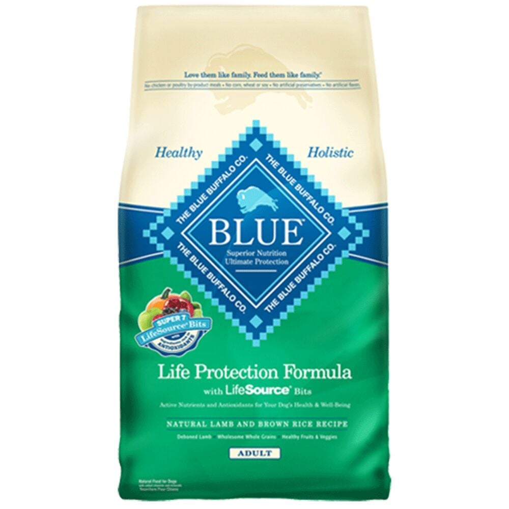 image of BLUE Life Protection Formula Adult Dog Dry Food Lamb and Brown Rice, 15 lbs