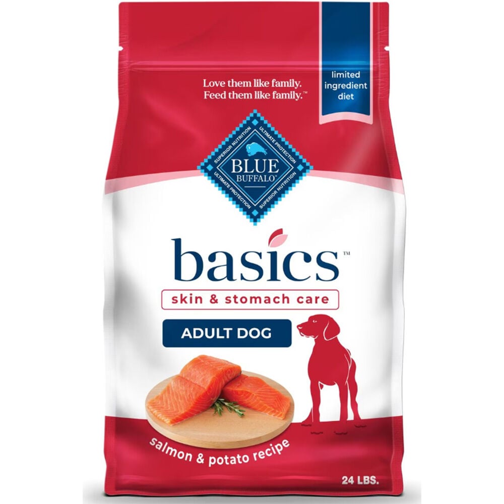 image of BLUE Basics Adult Dog Dry Food Salmon and Potato Recipe, 24 lbs