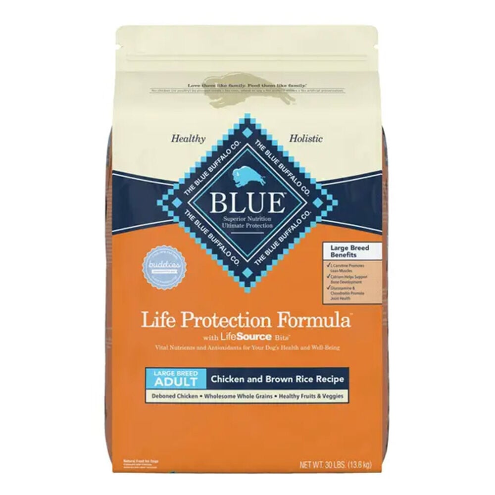 image of BLUE Life Protection Formula Large Breed Dog Dry Food Healthy Weight Adult Chicken and Brown Rice, 30 lbs