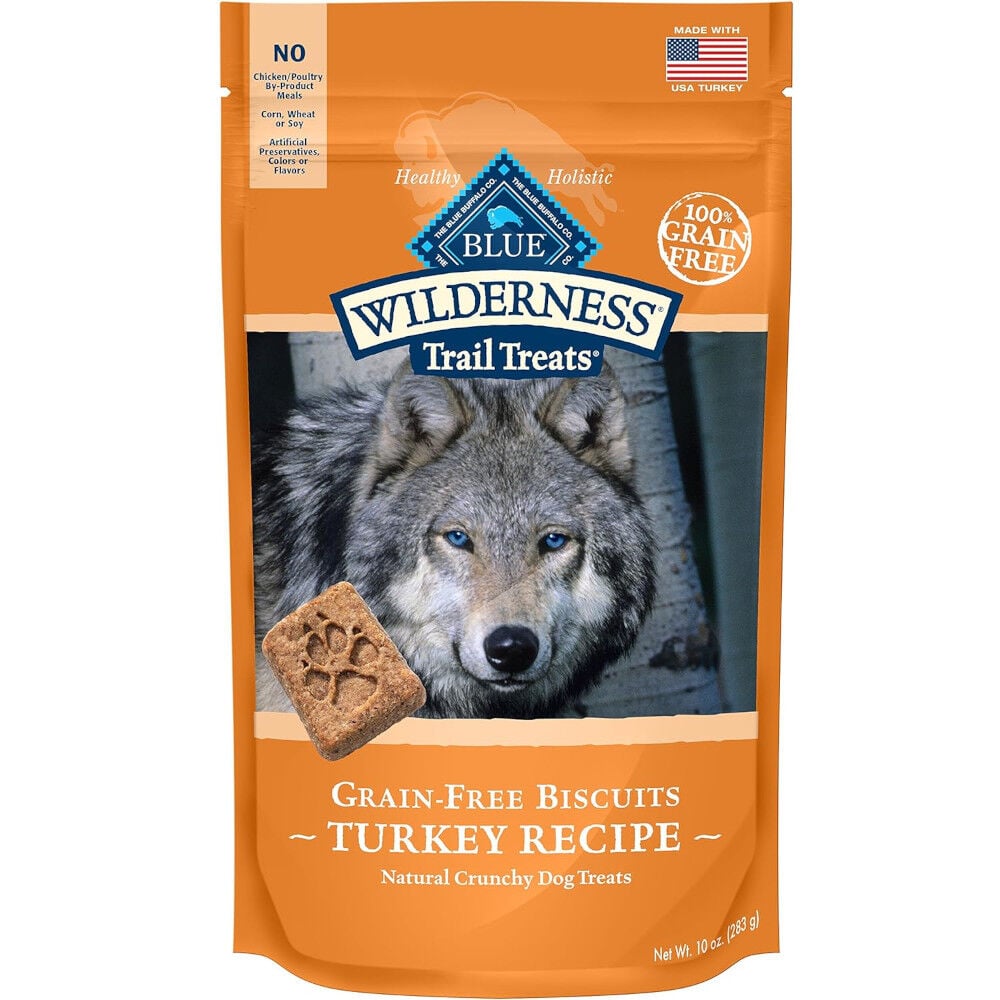 image of BLUE Wilderness Trail Treats Turkey Biscuits, 10 oz