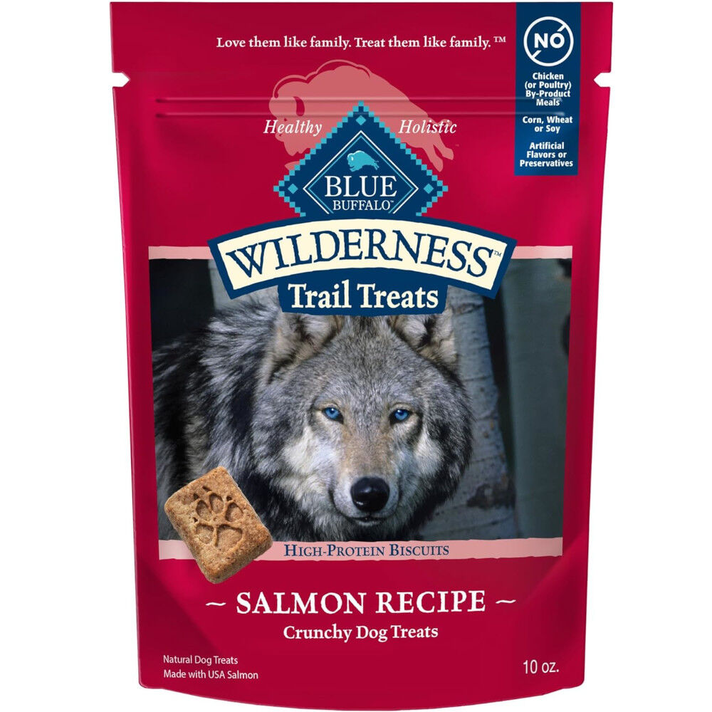image of BLUE Wilderness Trail Dog Treats Salmon Recipe, 10 oz