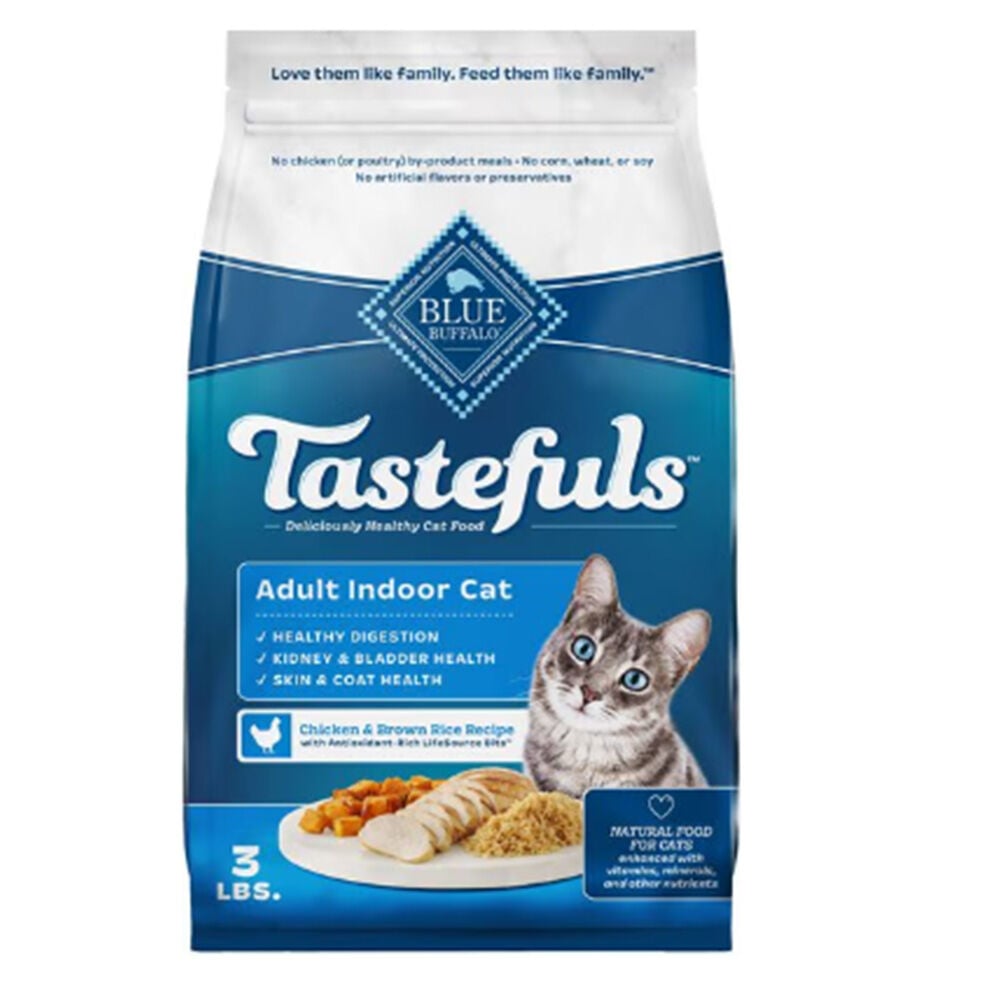 image of BLUE Tastefuls Dry Cat Food- Adult Healthy Living, Chicken, 3 lb