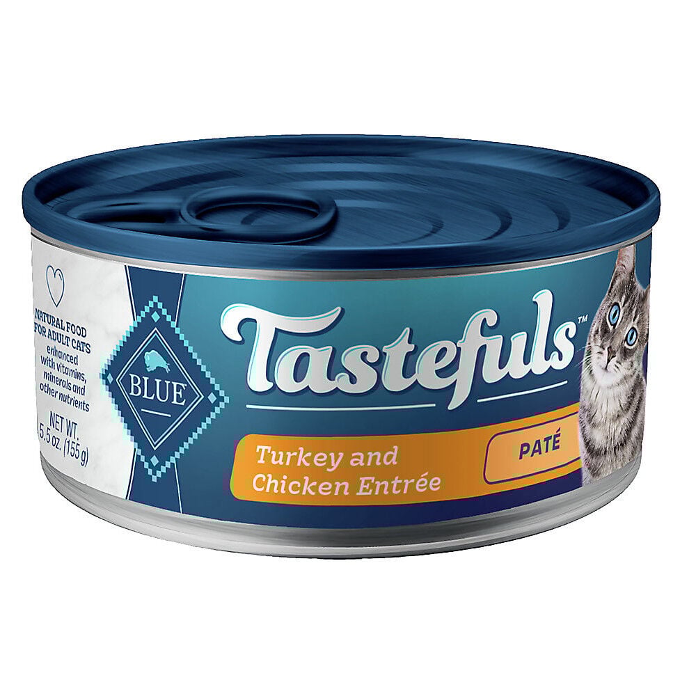 image of BLUE Tastefuls Wet Cat Food- Turkey & Chicken Pate, 5.5 oz