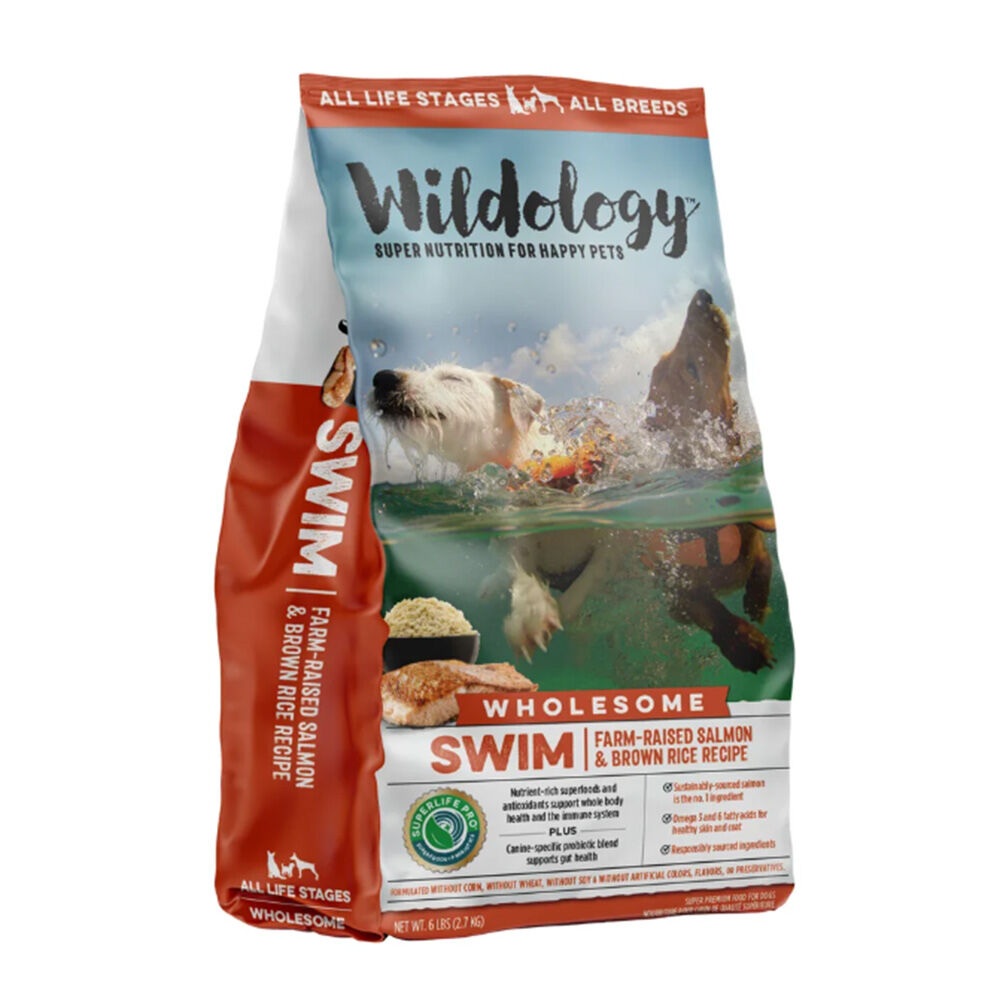 image of Dry Dog Food- SWIM Farm-Raised Salmon & Brown Rice, 6 lb