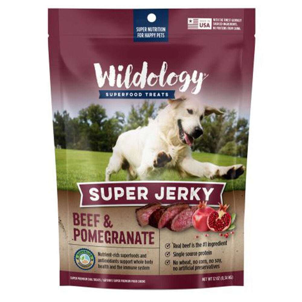 image of Dog Treats- Beef and Pomegranate Jerky, 12 oz