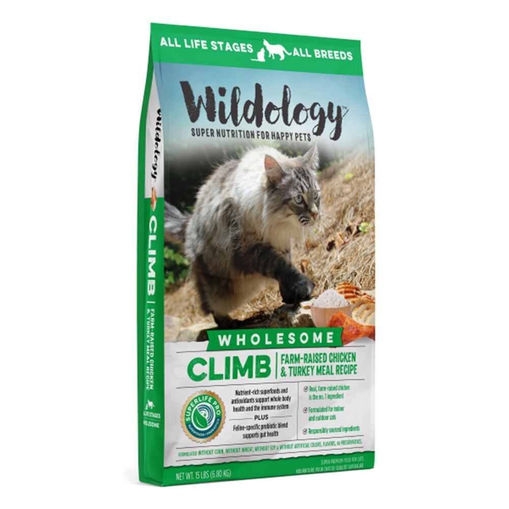 image of Dry Cat Food- CLIMB Farm-Raised Chicken & Turkey Meal, 15 lb