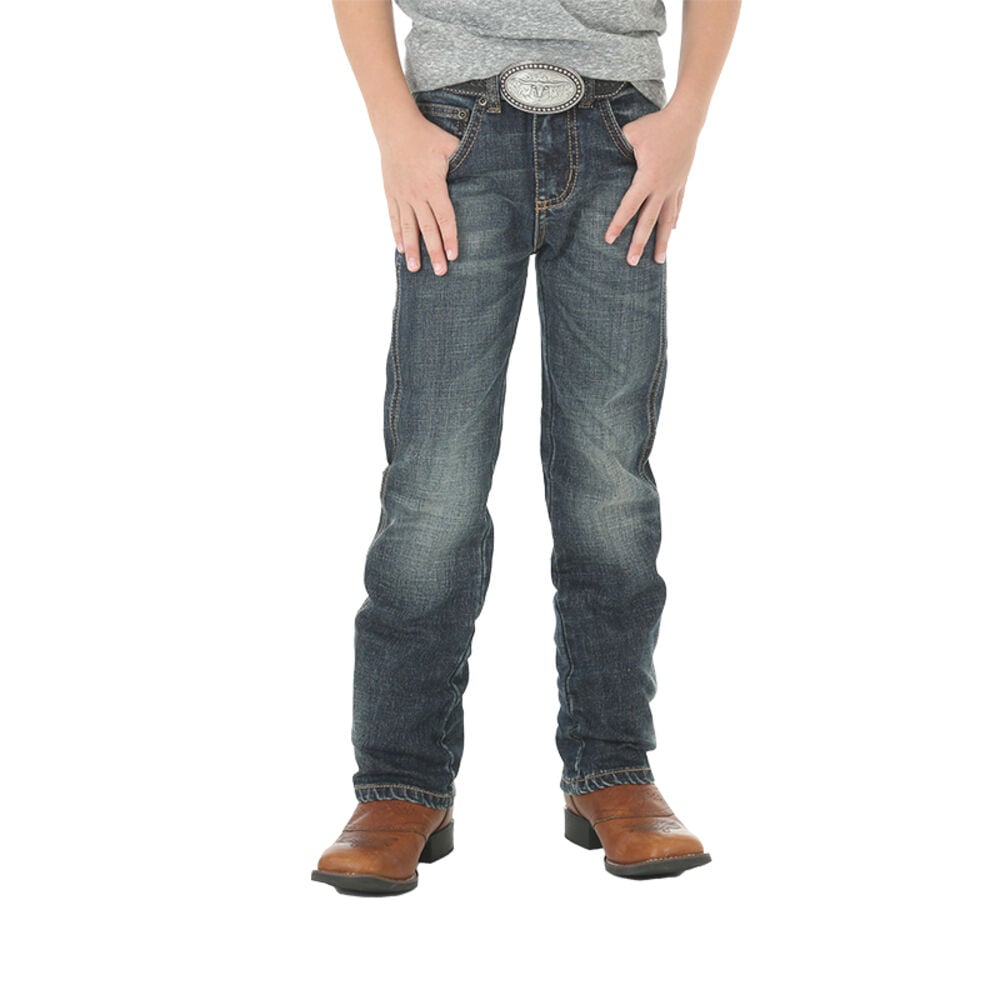 image of Little Boy's Retro Low Rise Straight Leg Slim Fit Jean
