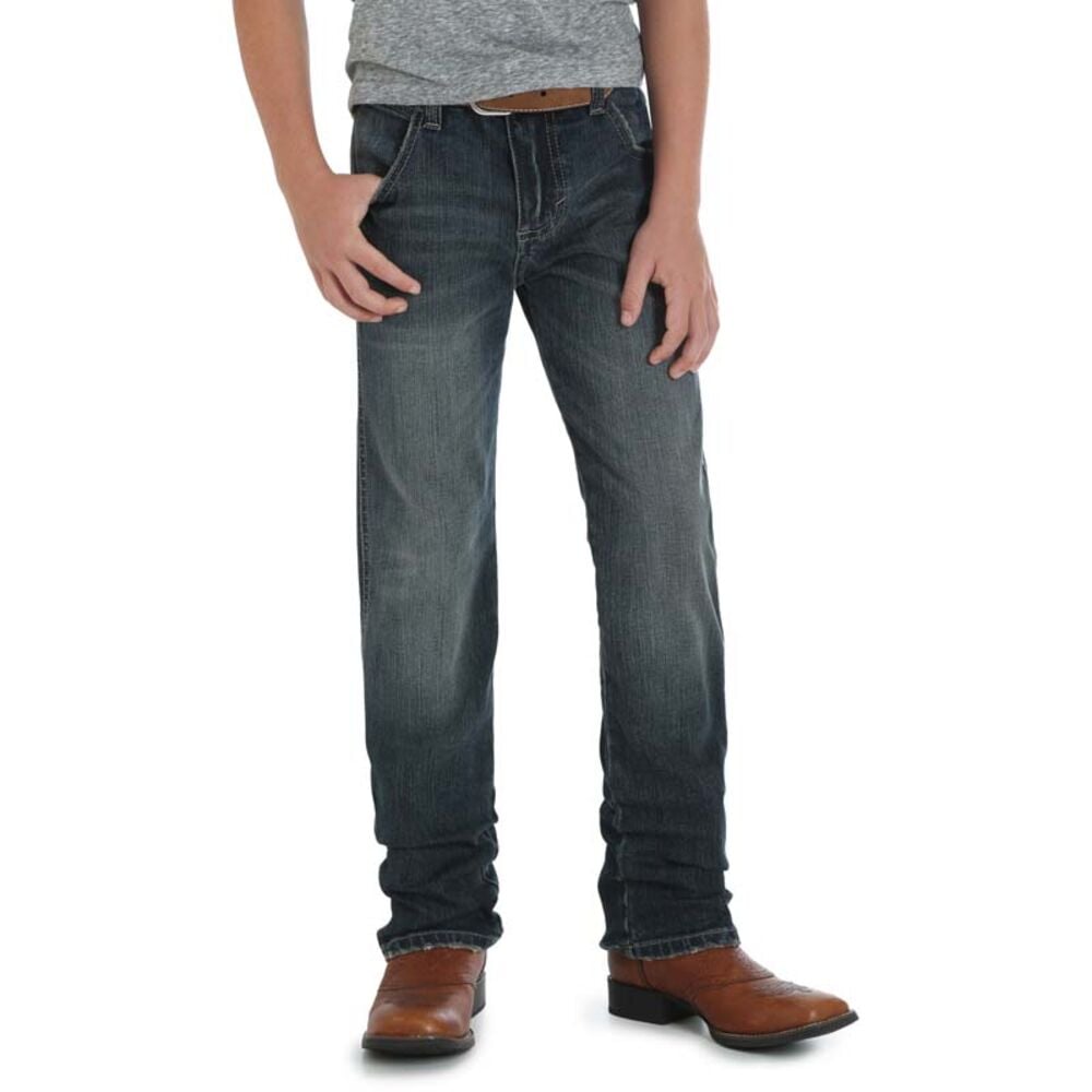 image of Little Boy's Retro Low Rise Straight Leg Slim Fit Jean