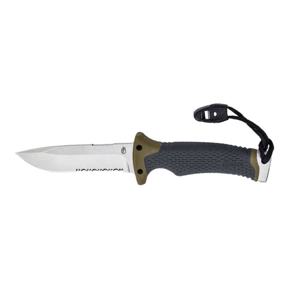 image of Ultimate 10 in. Partially Serrated Survival Fixed Blade Knife with Fire Starter
