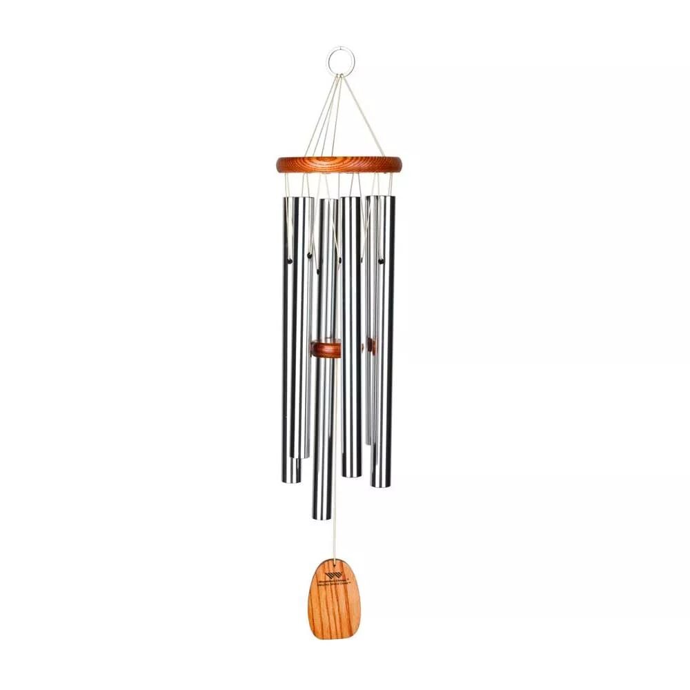 image of Crystal Guardian Angel Wind Chime - Large, Aurora Borealis