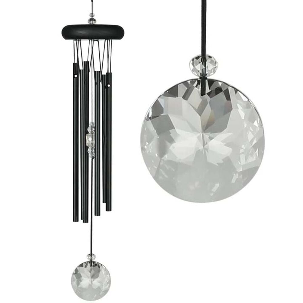 image of Crystal Meditation Wind Chime - Black