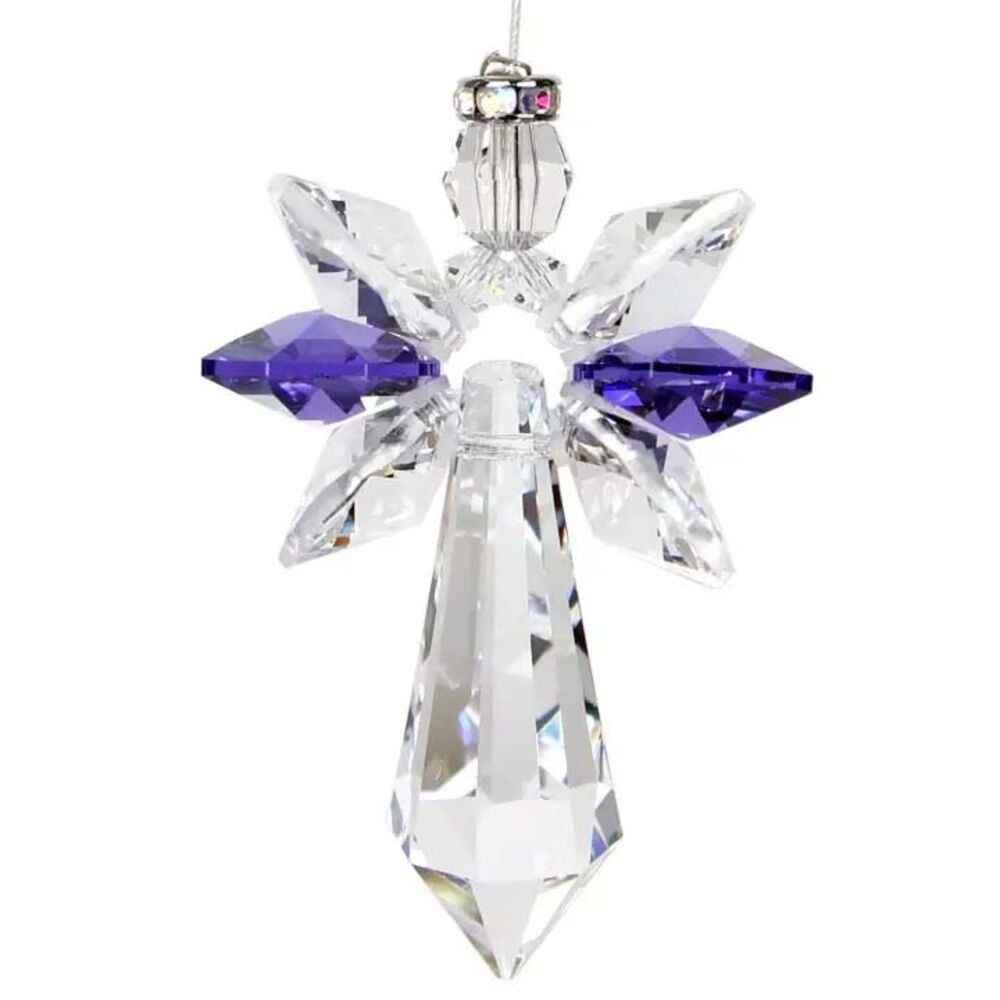 image of Guardian Angel Sun Catcher - Large, Amethyst
