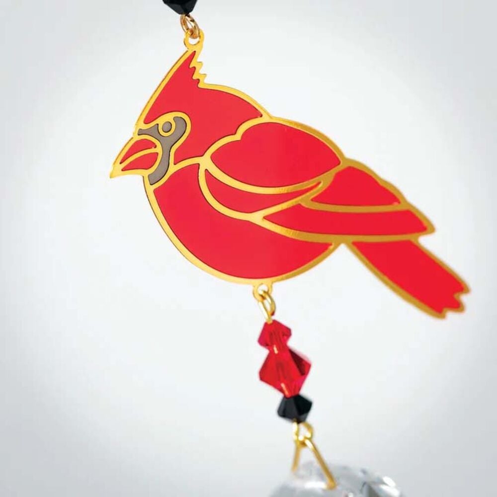 image of Crystal Dreams Sun Catcher- Cardinal