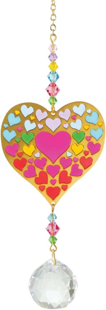 image of Crystal Dreams Sun Catcher- Heart of Hearts