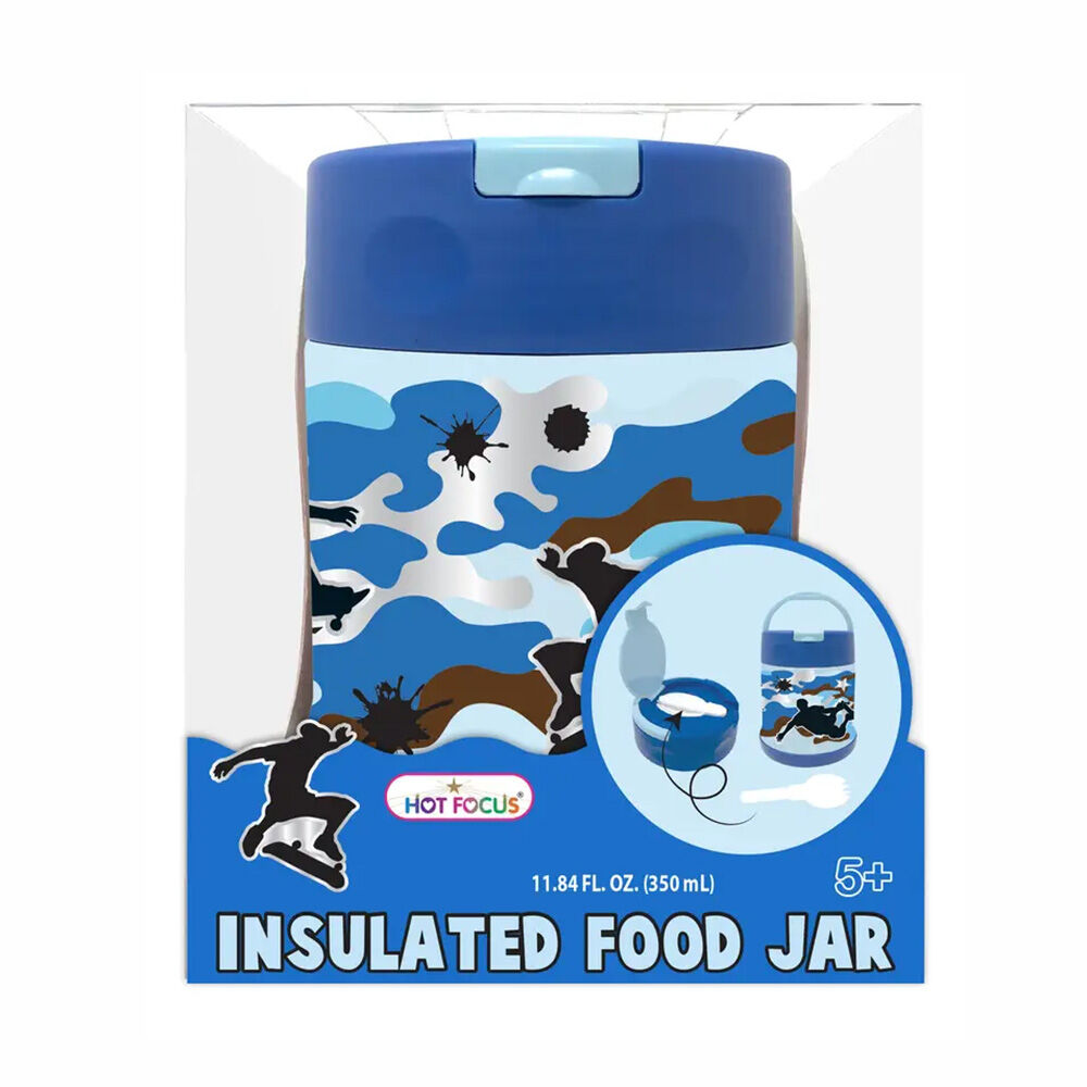 image of Kids' Insulated Food Jar, Blue Camo