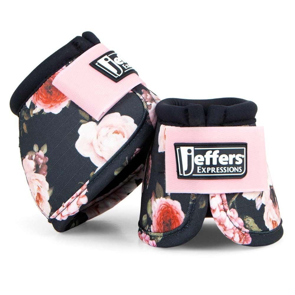 image of Expression No -Turn Bell Boots for Horses - Pair - Rose Garden 