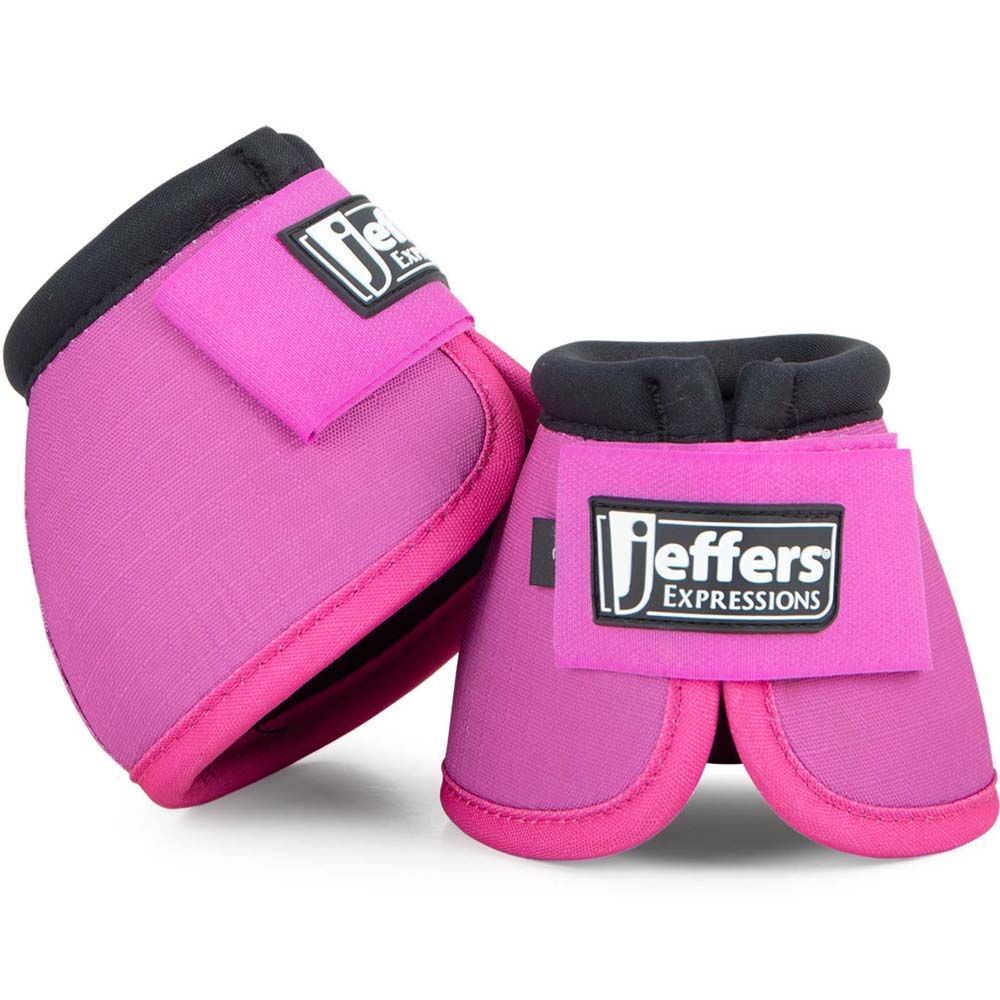 image of Expression No -Turn Bell Boots for Horses - Pair - Purple/Pink 