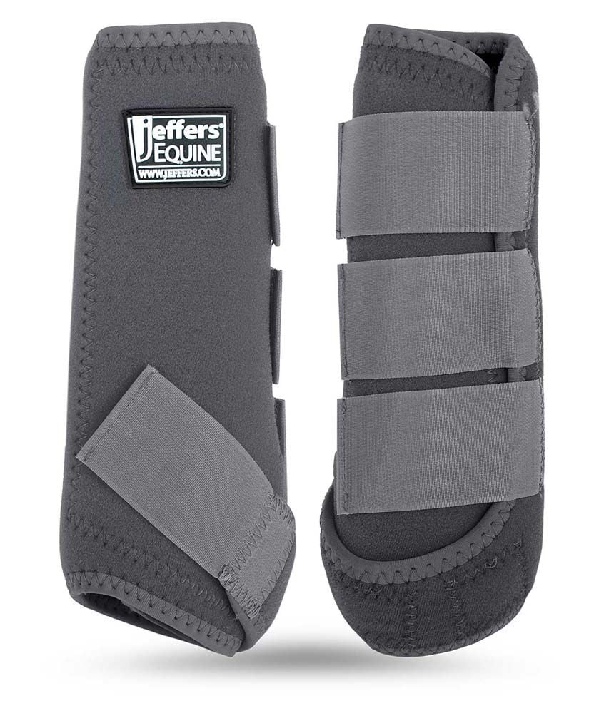 image of Protective Horse Boots, Pair, Gray