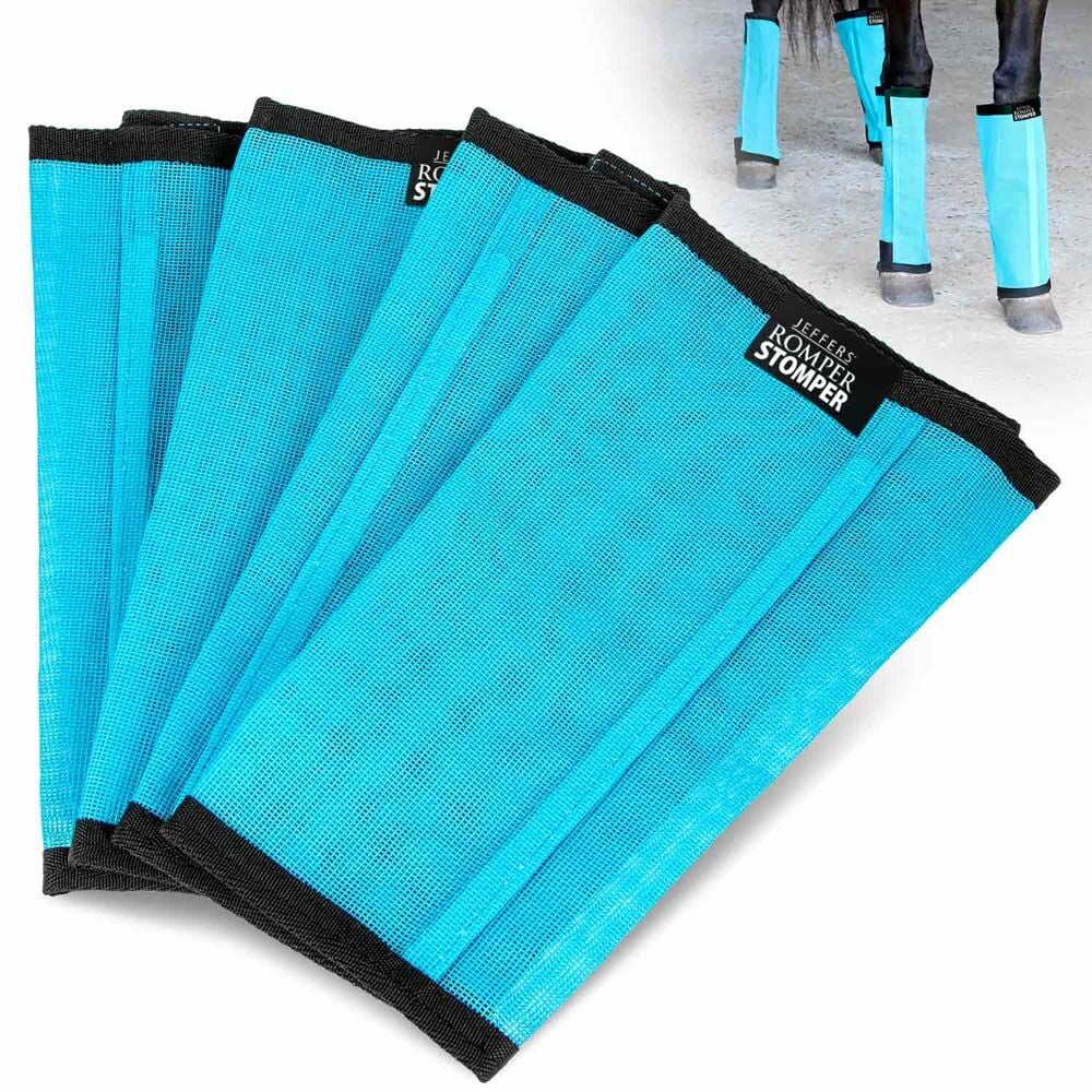 image of Romper Stomper  "Stomp-Free"  Fly Boots for Horses-Turquoise, 4 pk
