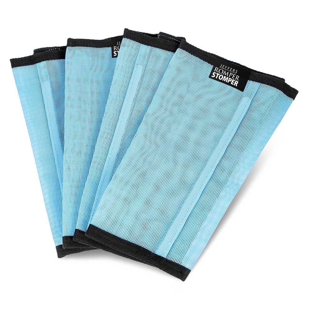 image of Romper Stomper  "Stomp-Free"  Fly Boots for Horses-  Light Blue, 4 pk
