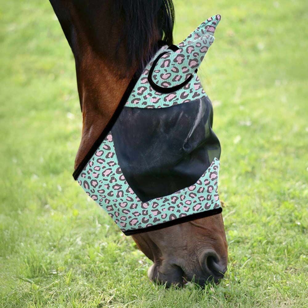 image of Expression Deluxe Mesh Fly Mask with Ears - Party Cheetah 
