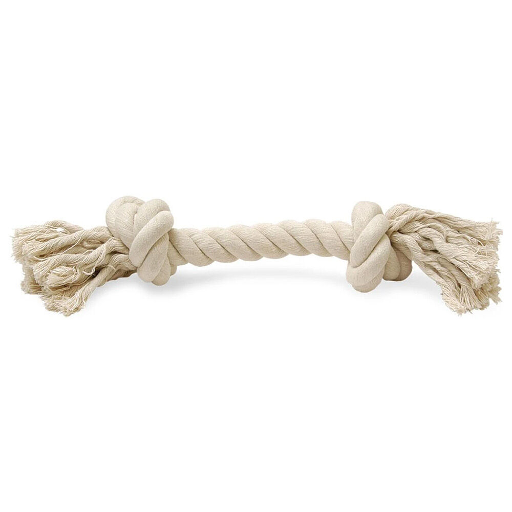 image of White Rope Bone Dog Dental Tug Toy - 16 in