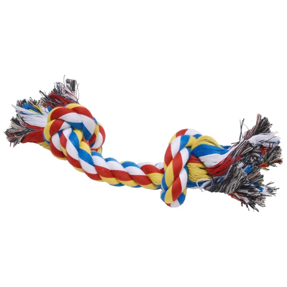 image of Multi-Colored Braided Rope Bone Tug Toy for Dogs - 16 in 