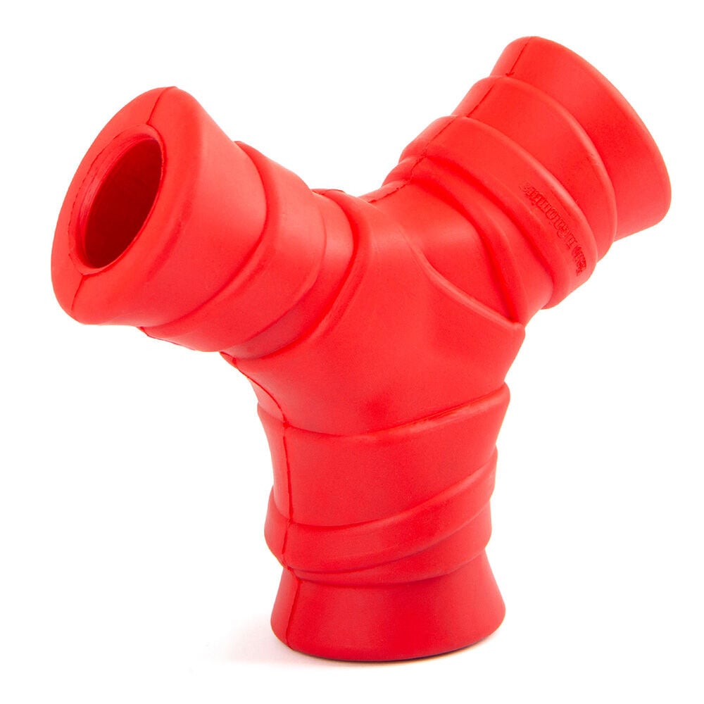 image of Red "Y' Natural Rubber Dental Dog Chew Toy for Medium Chewers - Medium