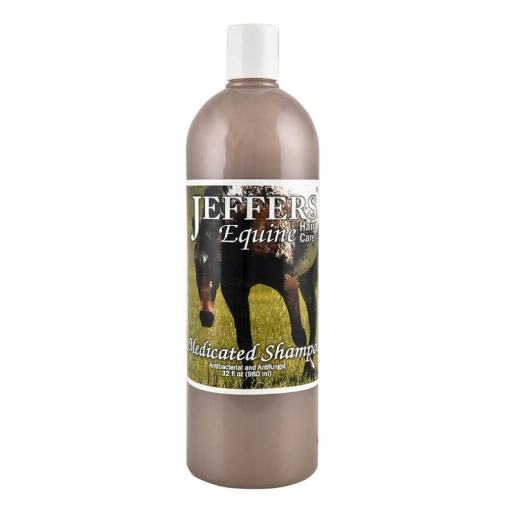 image of Equine Antibacterial & Antifungal Medicated Horse Shampoo, 32 oz