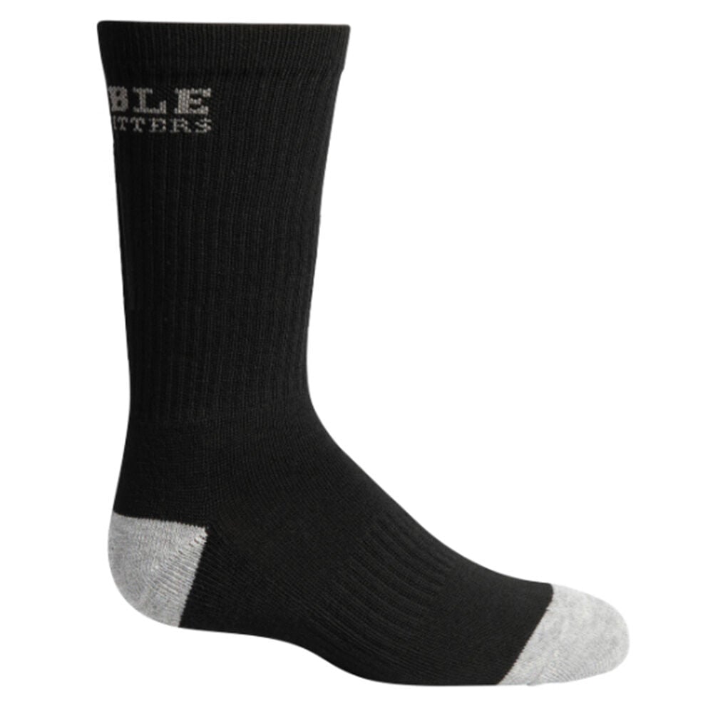 image of Kid's Performance Crew Sock- Black, 6 Pack