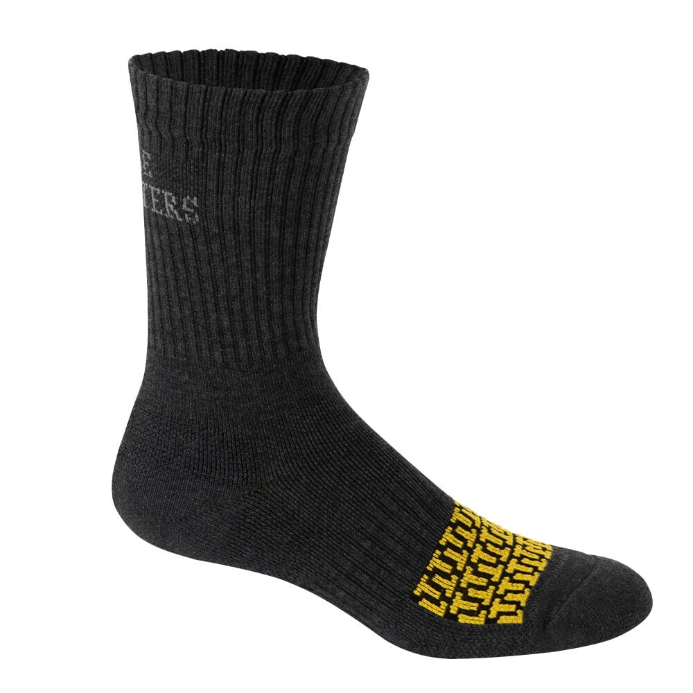 image of Men's Safety Toe Sock Crew 2 pk, Charcoal