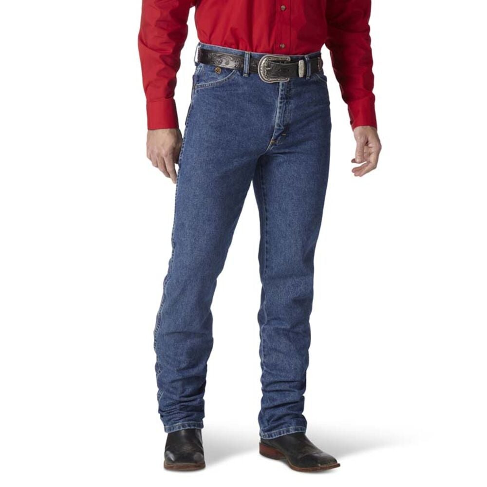 image of Men's George Strait High Rise Cowboy Cut Slim Fit Jean- Heavyweight Stone Denim