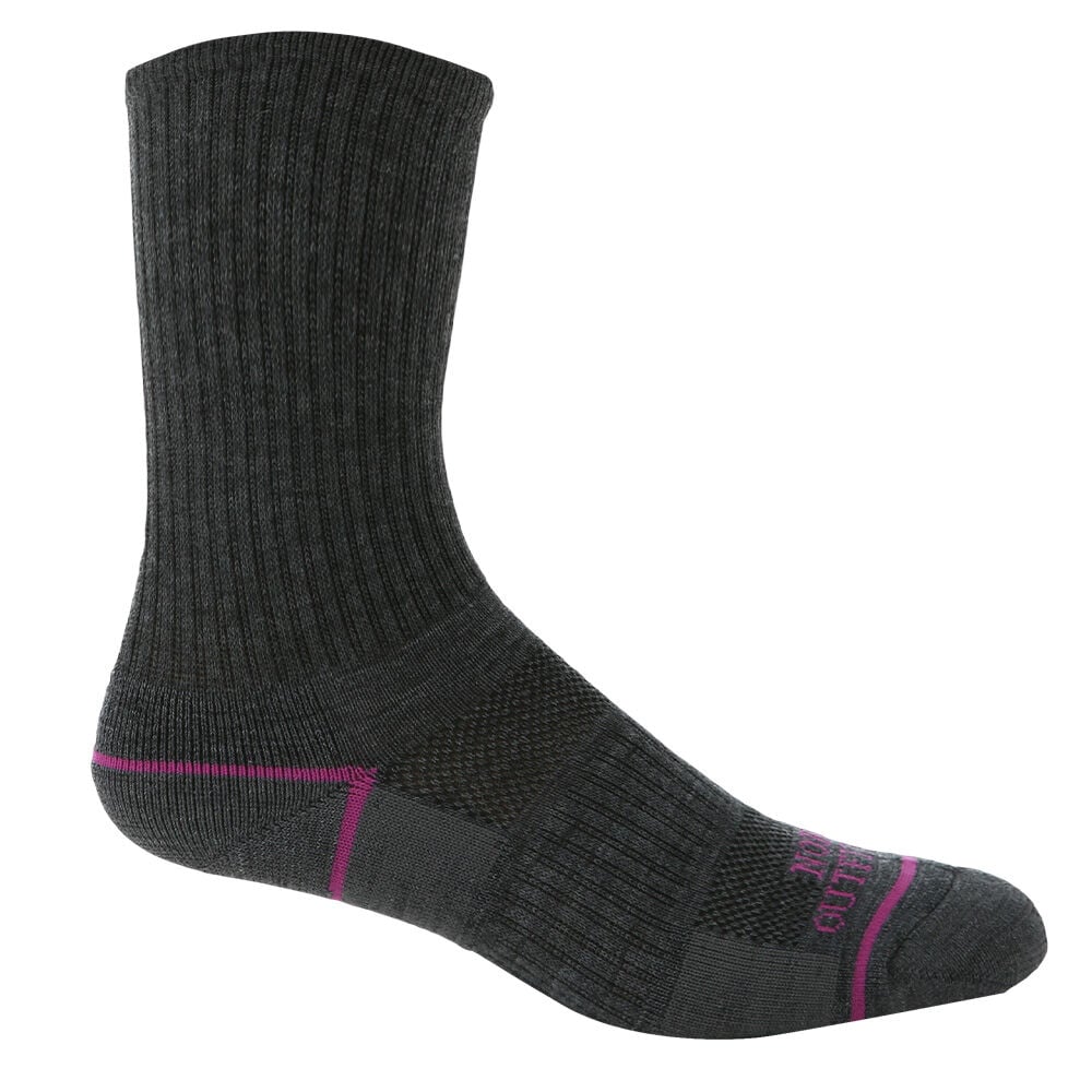 image of Women's Motion Merino Crew Sock, 2 pk, Charcoal Heather