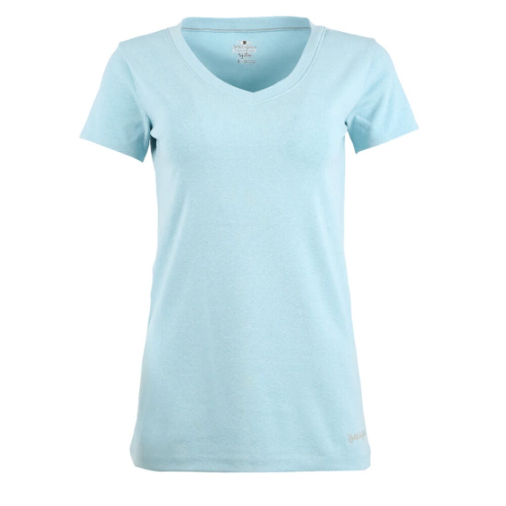 image of Women's Tug-Free V-Neck- Marine Heather