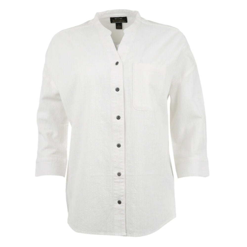 image of Women's Relaxed Cotton Slub Shirt- Off-White