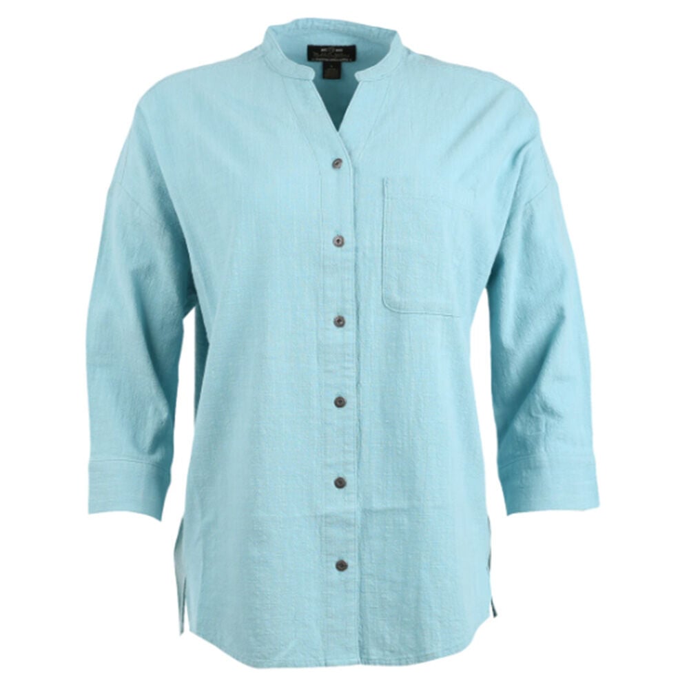 image of Women's Relaxed Cotton Slub Shirt- Marine