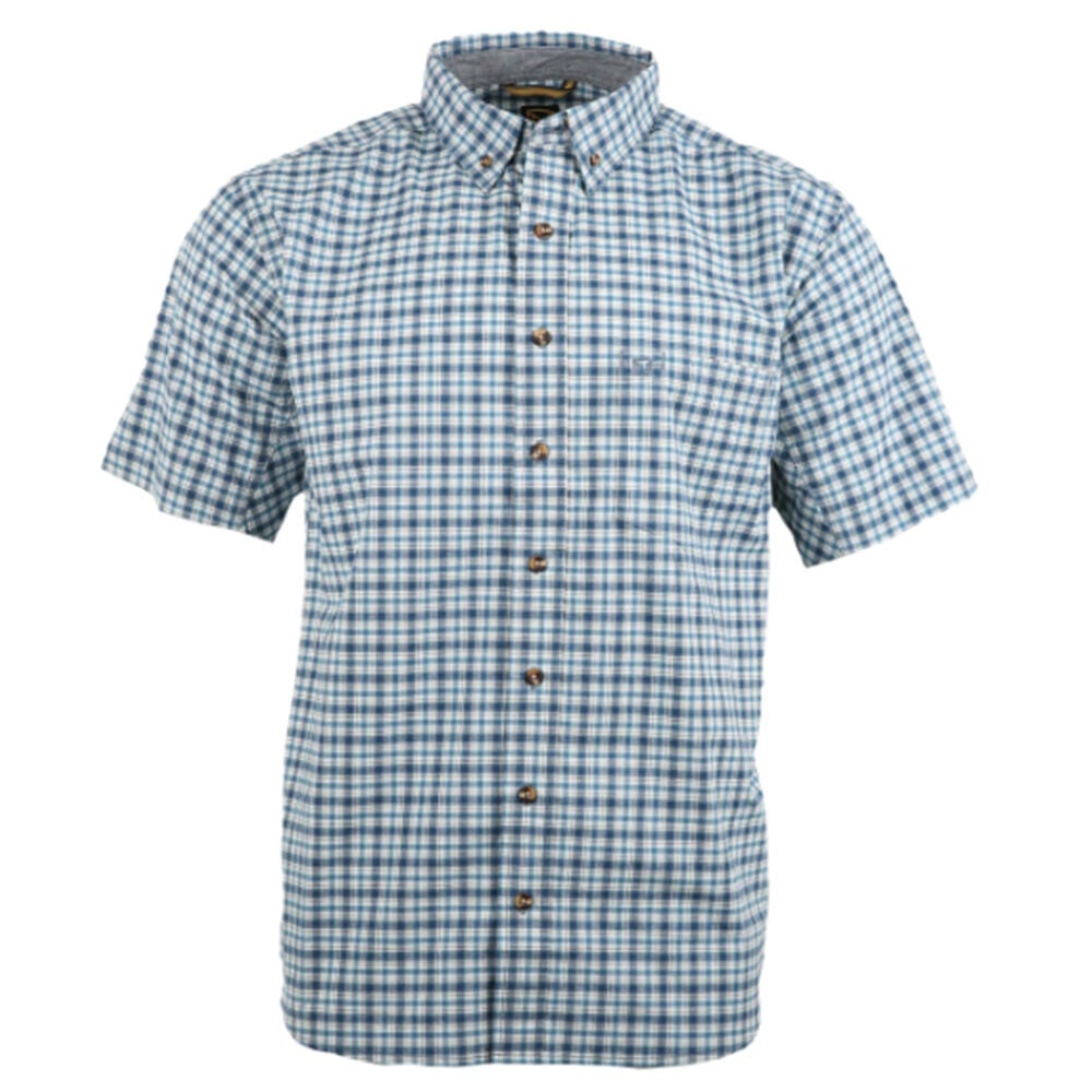 image of Men's FullFlexx Short Sleeve Shirt- Granite Plaid