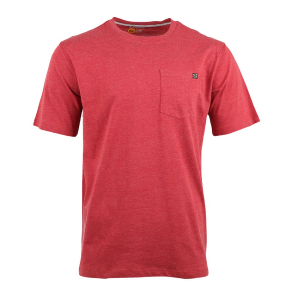 image of Men's Best Dang Short Sleeve Pocket Tee- Chili Heather