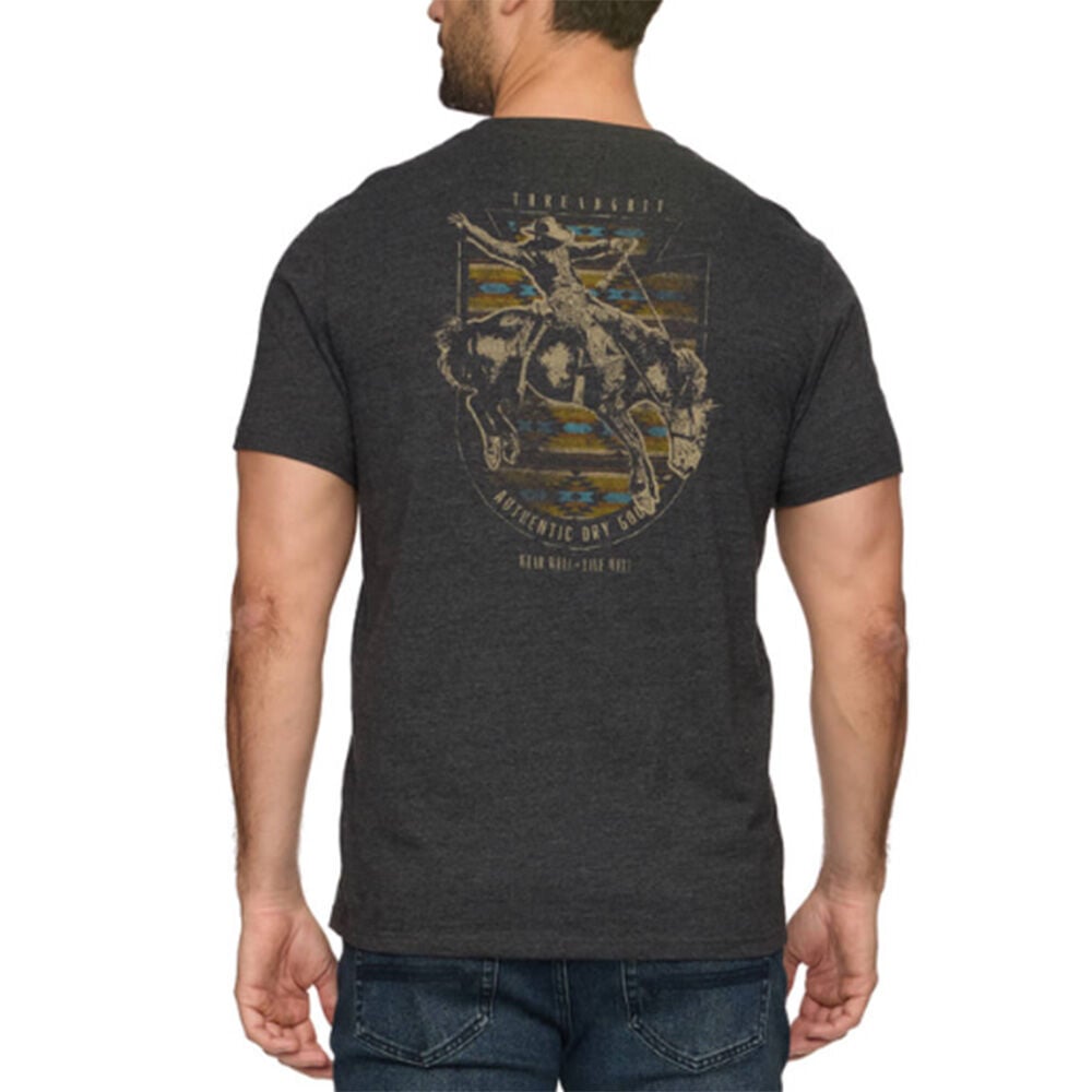 image of Men's Short Sleeve Charcoal Heather Southwest Rodeo Tee- Charcoal Heather