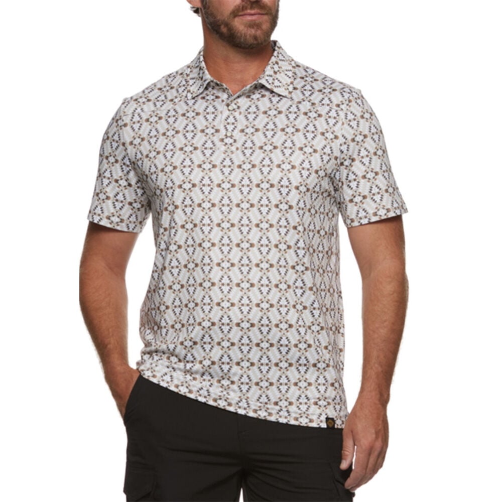image of Men's Nash Western Performance Short Sleeve Shirt- Tan/Brown