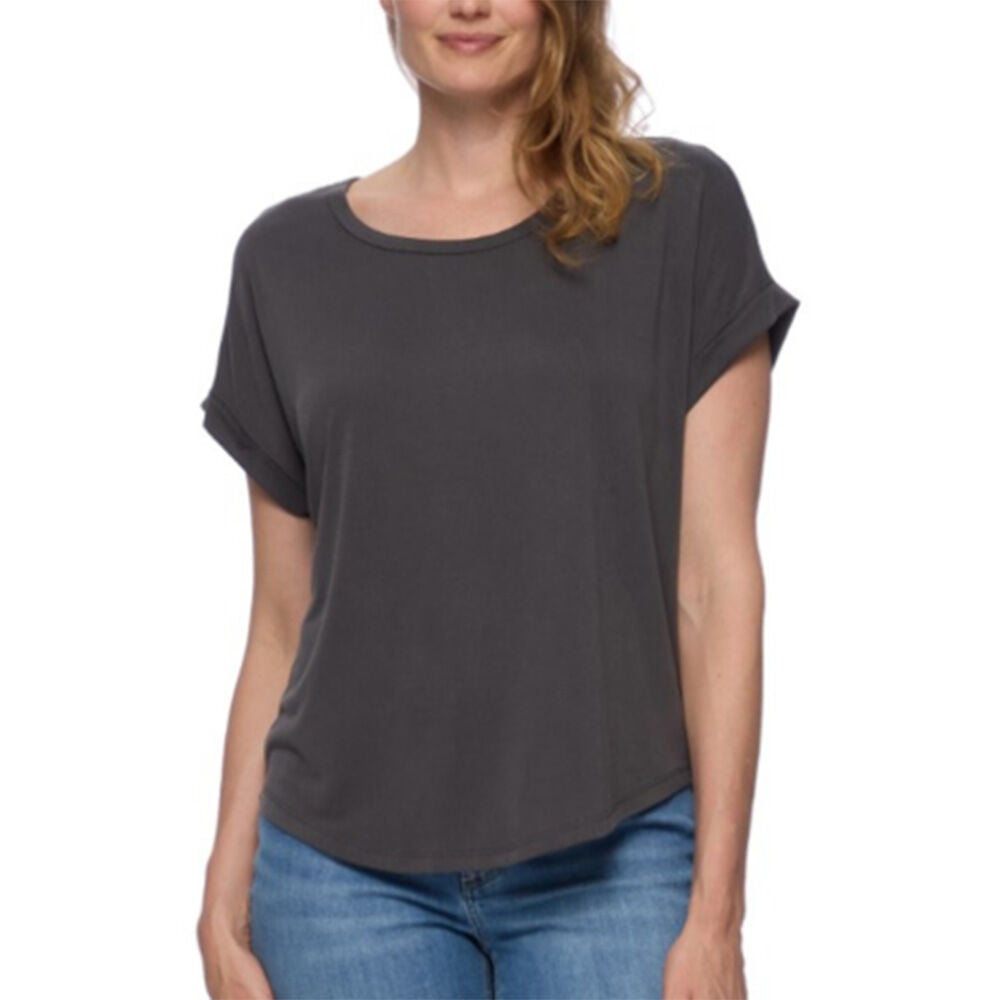 image of Women's Dolman Short Sleeve Kelsey Shirt-  Charcoal