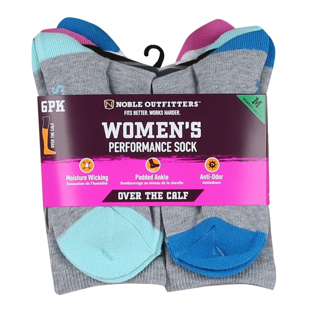image of Women's Performance Over the Calf Sock, 6 pk