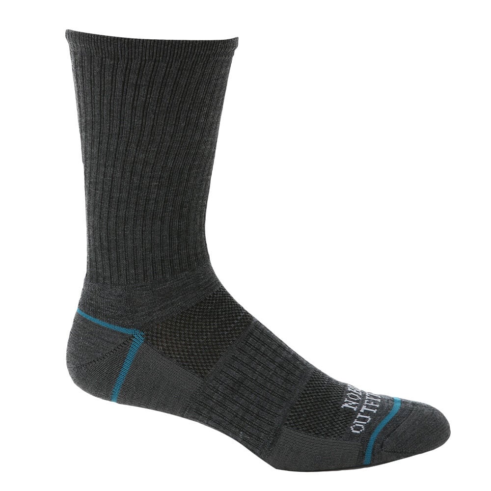image of Men's Motion Merino Crew Sock, 2 pk, Charcoal Heather