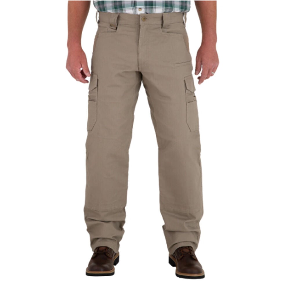 image of Men's FullFlexx HD Hammer Drill Cargo Canvas Pant- Dark Khaki