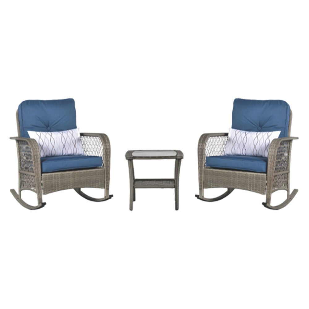 image of Outdoor Wicker Rocker Set, 3 pc