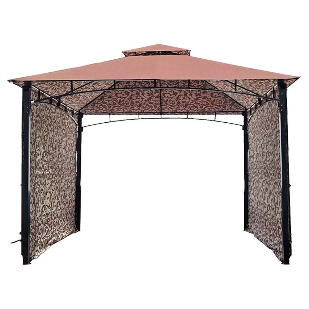 image of 10 ft x 10 ft Double Extension Gazebo, Patterned