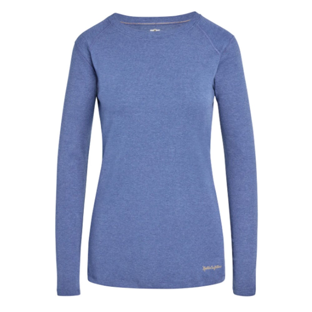 image of Women's Tug-Free Long Sleeve Crew- Navy Heather